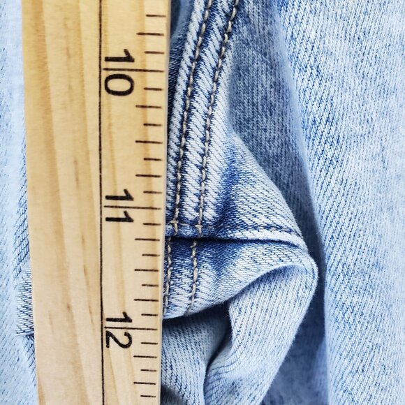 Hidden Jeans Womens Size 27 Light Blue Nori High-Rise Wide Leg Frayed Hem Denim - Picture 6 of 12